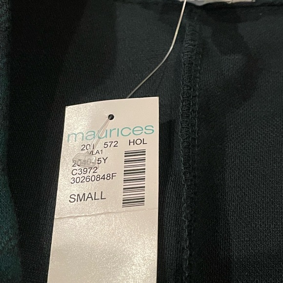 Maurices Ever Go women's blazer Green Navy open front 3/4 sleeve plaid size S - Picture 5 of 6